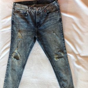 Unworn Pac Sun Ripped Denim Skinny Jeans